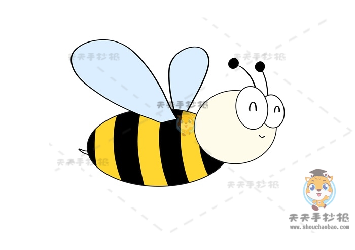 Q版蜜蜂简笔画怎么画，手把手教你画Q版蜜蜂简笔画
