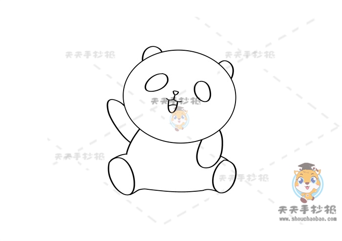 小朋友喜欢的熊猫简笔画教程，熊猫简笔画超容易画法模板