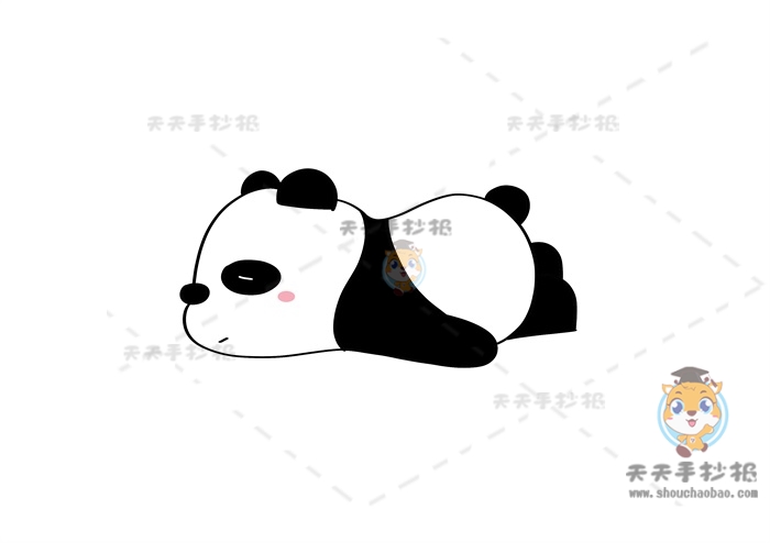 简单易画的熊猫简笔画图片教程，一笔一画画出可爱的熊猫简笔画