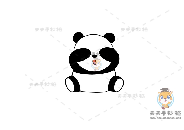 趣味性极强的熊猫简笔画怎么画，超级简单的熊猫简笔画步骤教程