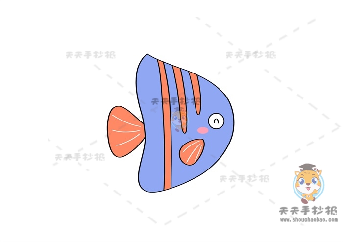 简单易学的鱼简笔画图片步骤，一步一步教你画卡通鱼简笔画