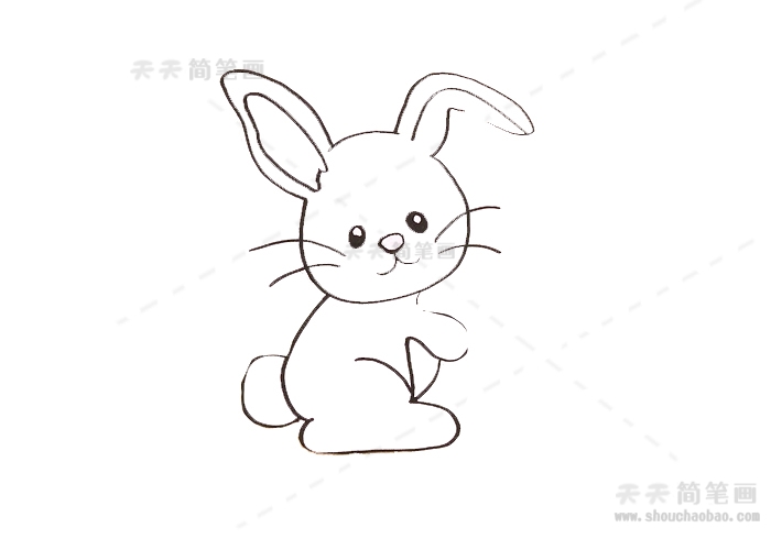 小兔子的简单画法怎么画又漂亮,小白兔的画法儿童简笔