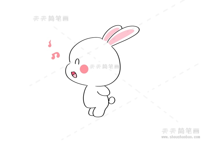 站着侧面的兔子简笔画全身教程，侧面的小兔子怎么画好看