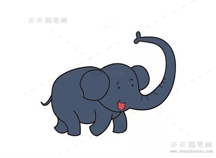 教小孩画大象的简笔画，大象怎么画简笔画简单画
