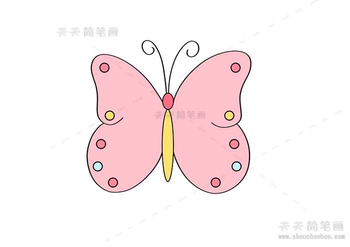 蝴蝶怎样画得又漂亮又简单，一步一步教你画漂亮的蝴蝶