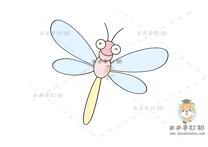 1-3岁儿童超喜欢的蜻蜓简笔画，教你一步一步画蜻蜓简笔画