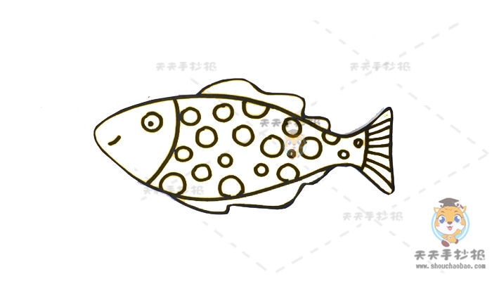 画一幅简单的小鱼简笔画线稿图片，超简单的小鱼简笔画教程