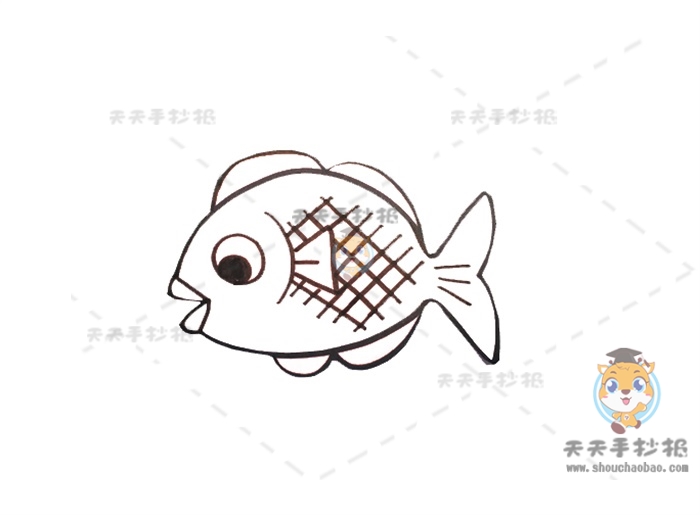 如何绘制生动的小鱼简笔画，一步一步画简单的小鱼简笔画