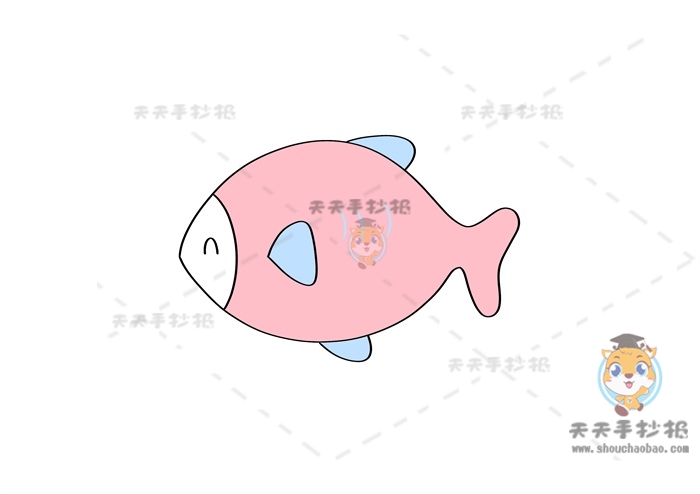 带你一步一步画简单的鱼简笔画，可爱的鱼简笔画相关步骤教程