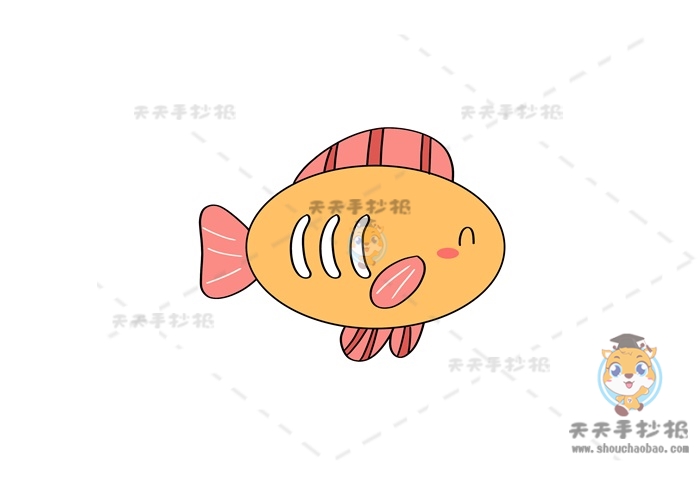 鱼简笔画怎样画简单又敲破，4-6岁儿童鱼简笔画教学