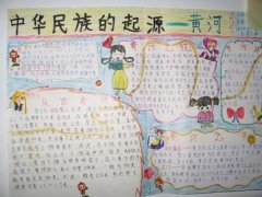 黄河手抄报，中华民族的起源