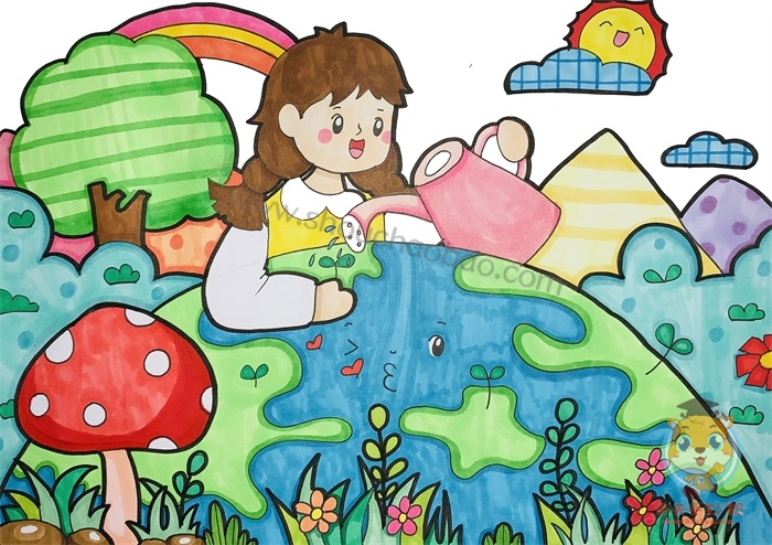 保护环境儿童画