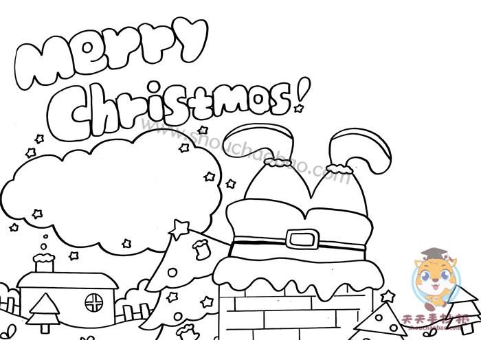 小学生圣诞节英语手抄报教程，关于圣诞节的英语手抄报怎么画