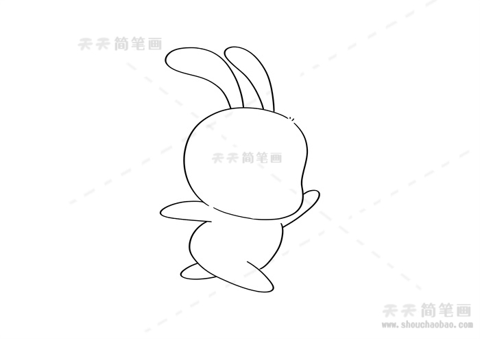 奔跑的小兔子简笔画