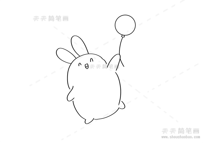 立起来的兔子简笔画