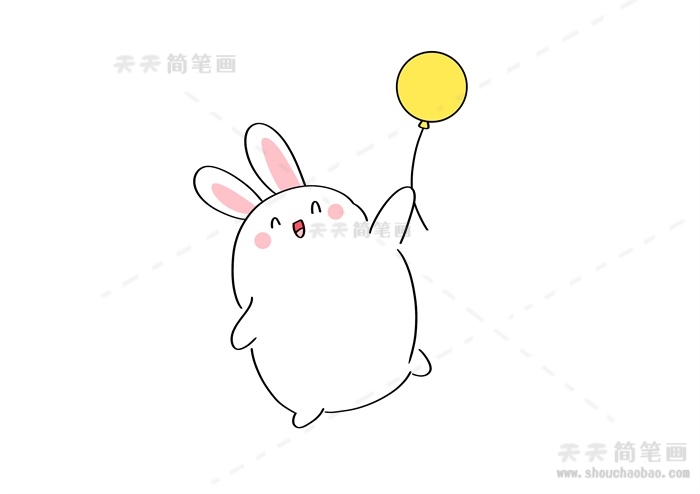 立起来的兔子简笔画
