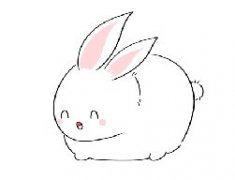 趴在地上的小兔子简笔画步骤教程，教你画一幅趴着的兔子简笔画