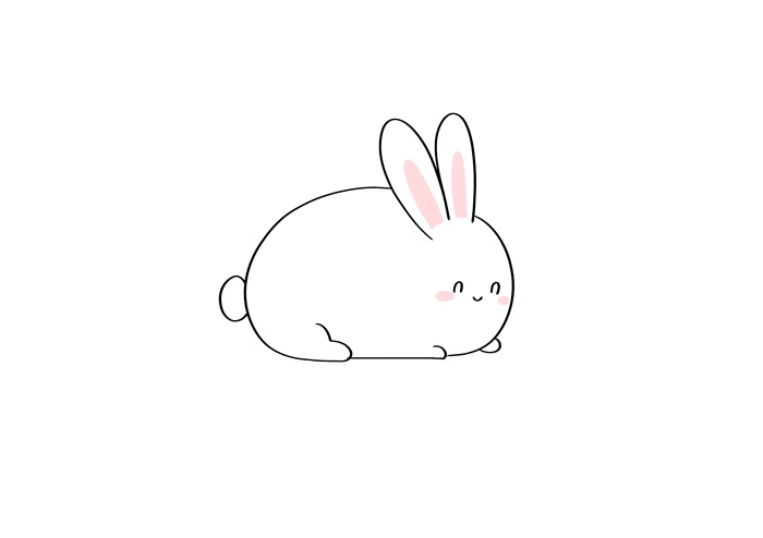 趴着的小兔子简笔画怎么画，简单又漂亮的小兔子简笔画教程