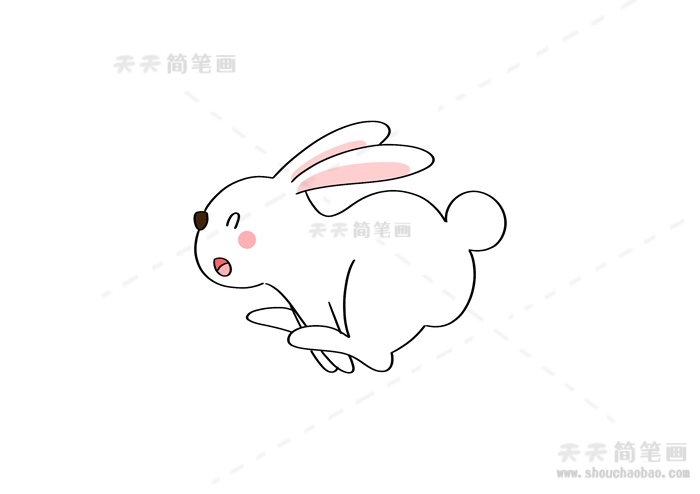 草地上的小兔子简笔画图片