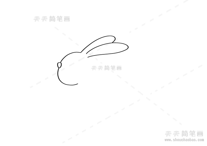 跳跃的兔子简笔画