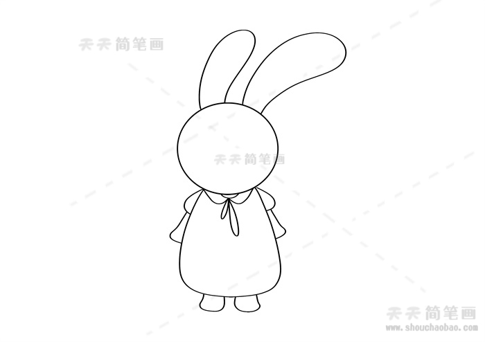 站着的小兔子简笔画