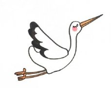 飞起来的白鹤简笔画步骤教程，一步一步教你画白