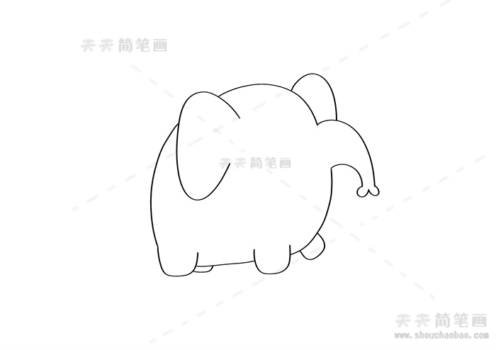 3-6岁儿童大象简笔画教程