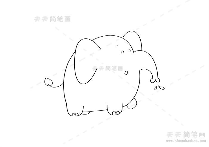 3-6岁儿童大象简笔画教程