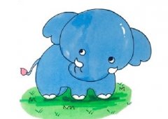可爱的大象怎么画简笔画，大象简笔画步骤最简单