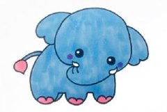 大象宝宝怎么画简笔画，超级可爱的大象简笔画教程