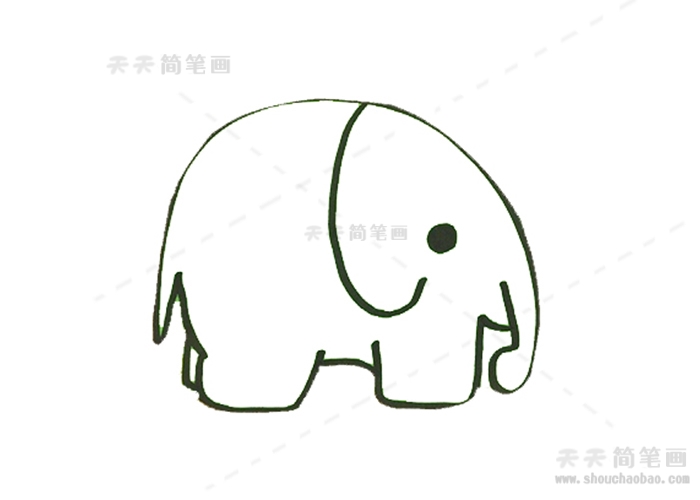 大象简笔画简单又漂亮