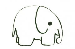 大象简笔画简单又漂亮，可爱的大象简笔画怎么画