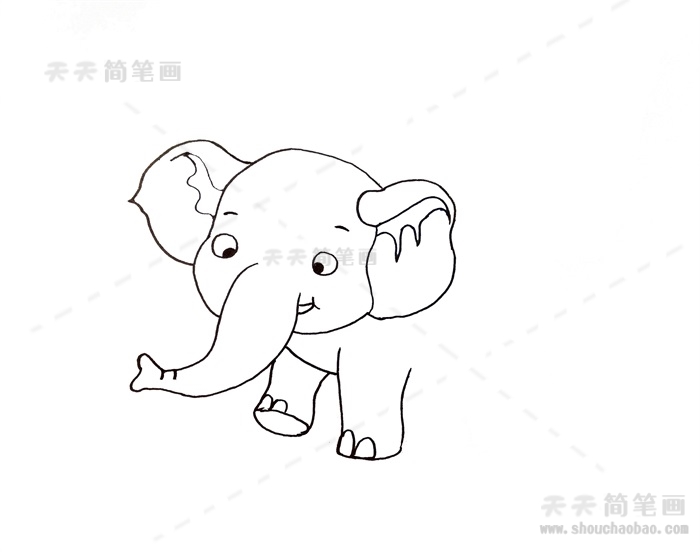 大象怎么画简单又可爱