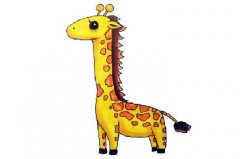 长颈鹿简易画法怎么画，画长颈鹿最简单的画法可爱