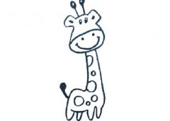 儿童画长颈鹿的画法教程，简易长颈鹿怎么画