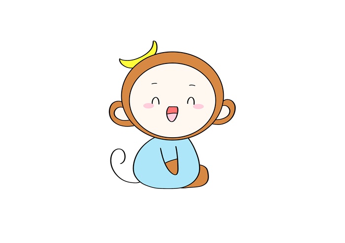 小猴子简笔画怎么画最可爱，可爱小猴子简笔画简单画法