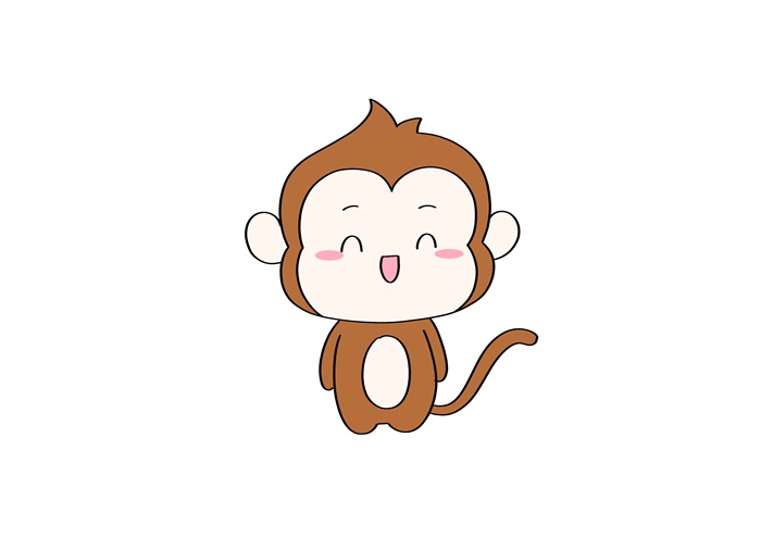 小猴子怎么画最简单，好看又好画的卡通小猴子简笔画