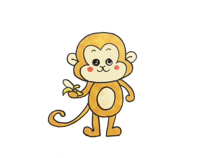 好画又好看的小猴子怎么画，怎么画卡通小猴子