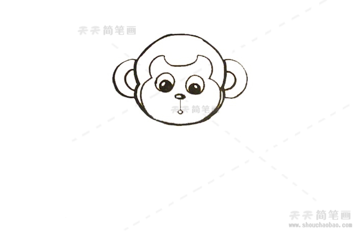 小猴子简笔画