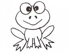 幼儿青蛙简笔画线稿怎么画，青蛙简笔画怎么画的简单又好看