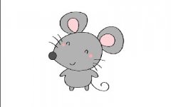 卡通老鼠简笔画带颜色，十二生肖小老鼠简笔画涂