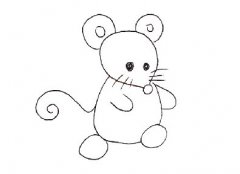 小老鼠怎么画的简单又可爱，关于老鼠简笔画线稿怎么画