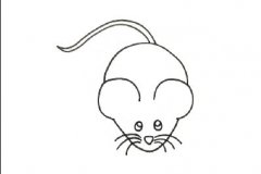 小老鼠简笔画线稿怎么画，小老鼠简笔画详细步骤教程