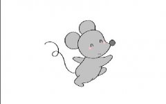 跑起来的小老鼠简笔画简易教程，老鼠简笔画彩色