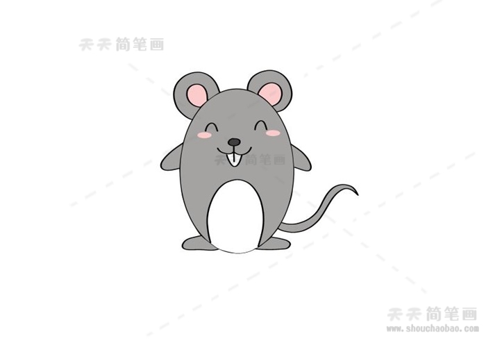 数字画老鼠简笔画