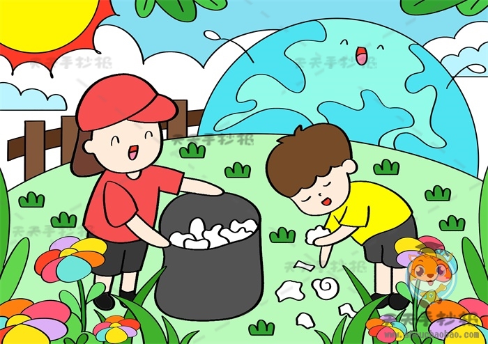 保护环境儿童画
