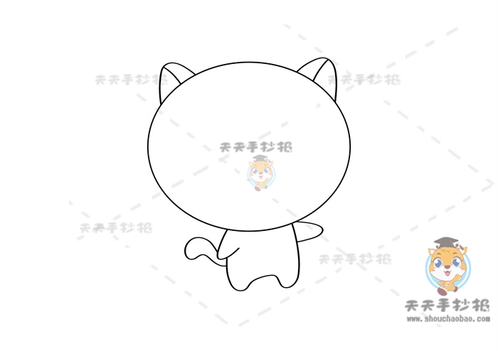 简单又可爱的猫简笔画步骤模板，教你超简单的猫简笔画画法