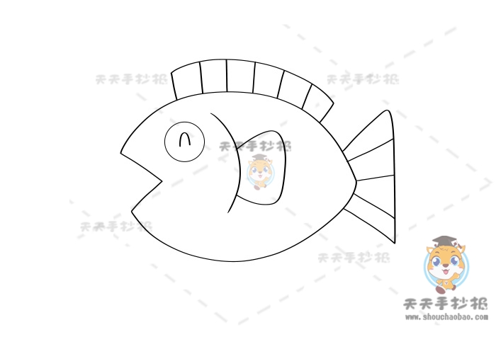 小鱼简笔画线稿怎么画简单，儿童怎么画小鱼简笔画详细步骤