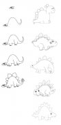 恐龙简笔画：剑龙简单画法。小知识：剑龙的相关资料