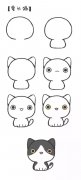 猫咪简笔画：警长猫的简单画法。小知识：警长猫是什么品种